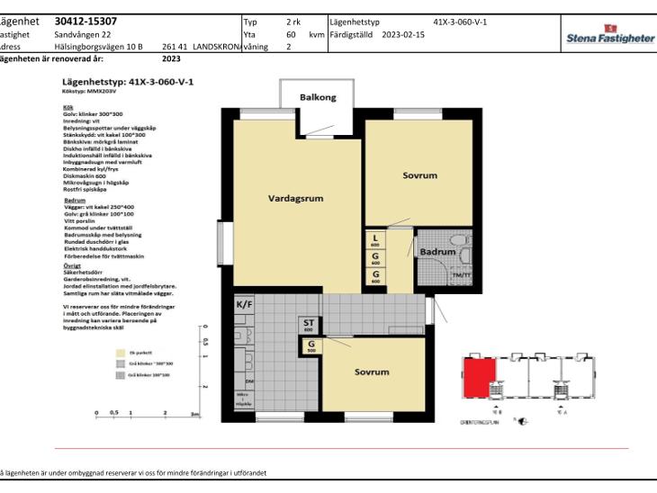 Bostad Hälsingborgsvägen 10B Landskrona