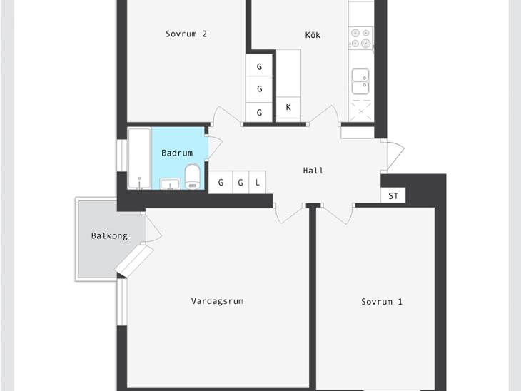Bostad Albrektsvägen 127B Norrköping