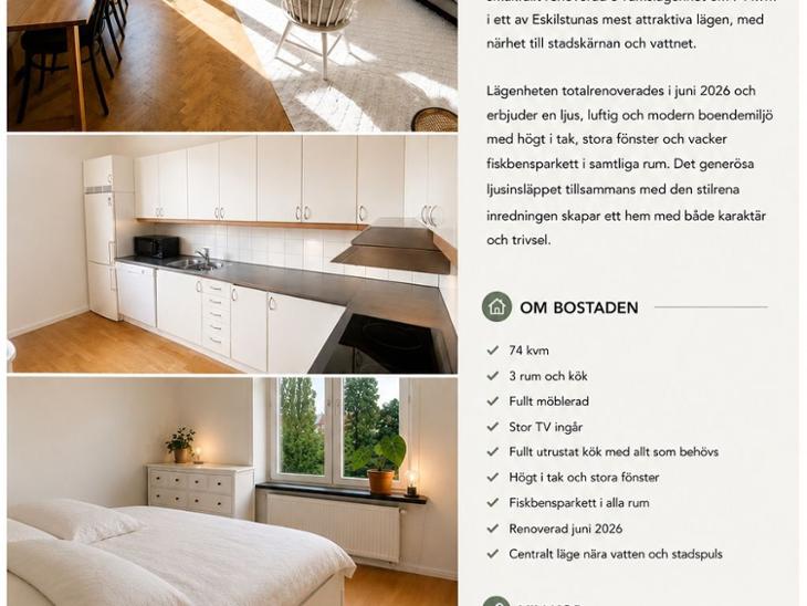 Bostad Kyrkogatan Eskilstuna